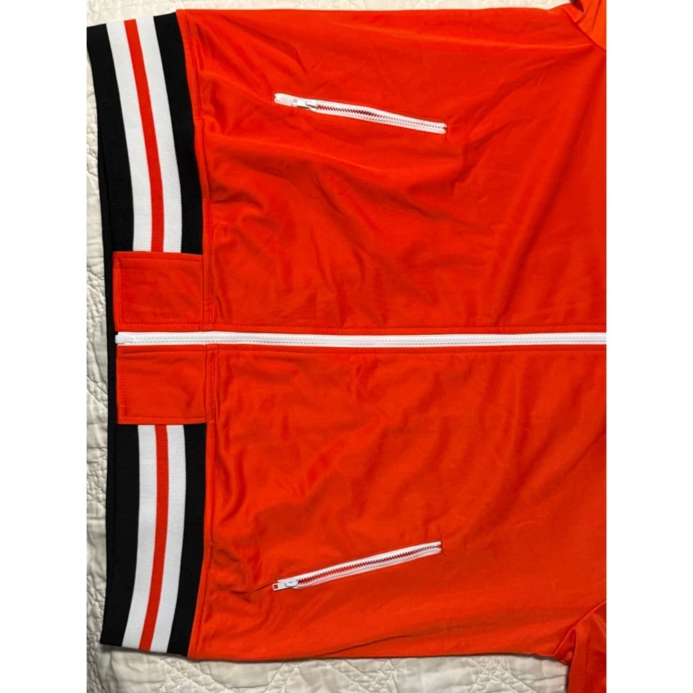 Mitchell & Ness Track Jacket Mens 2XL Orange Philadelphia Flyers NHL Full Zip
